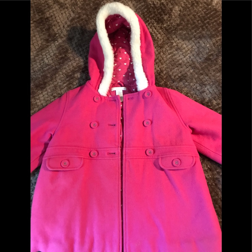 Warm Pink PeaCoat with hood